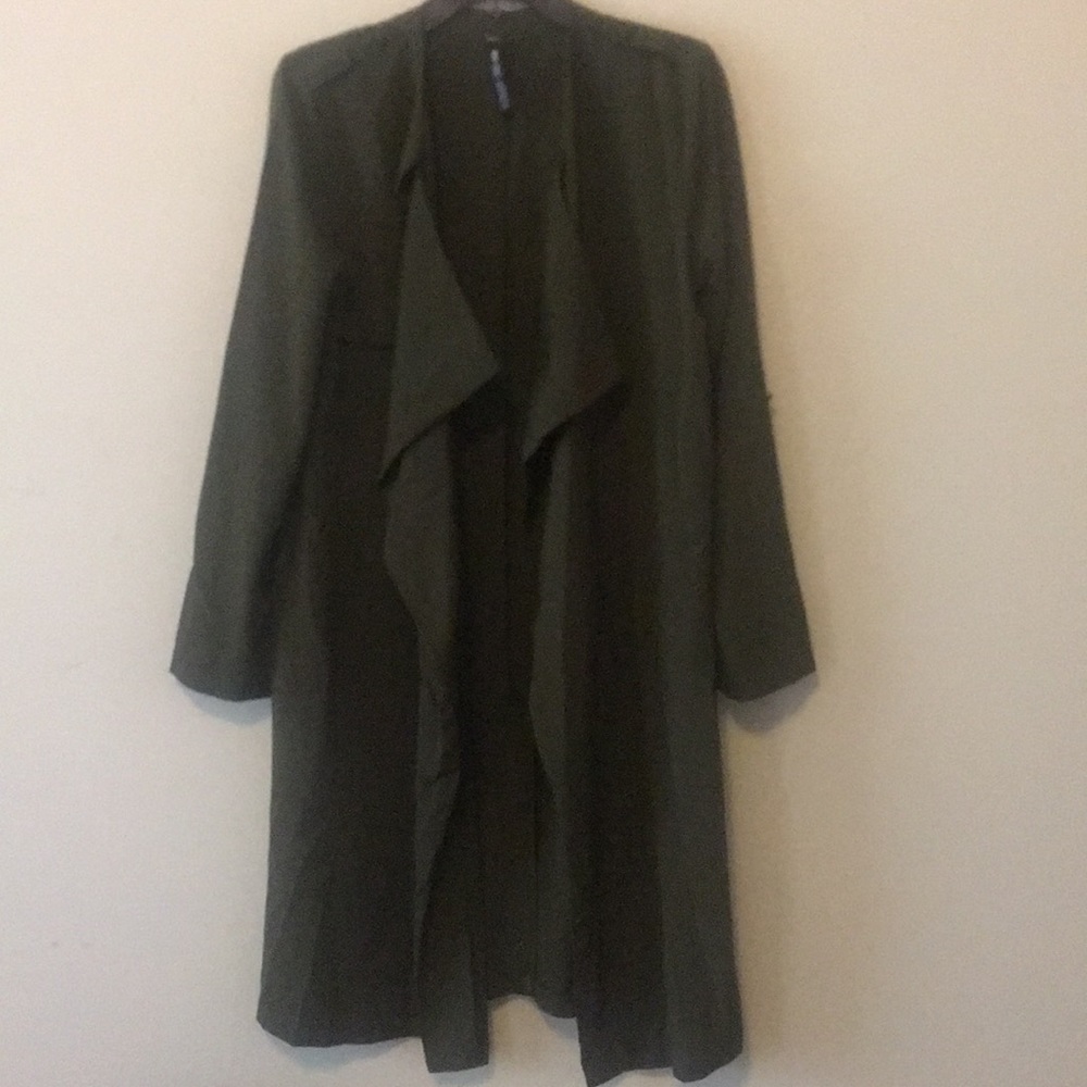 Green Trench Coat M Design Lab
